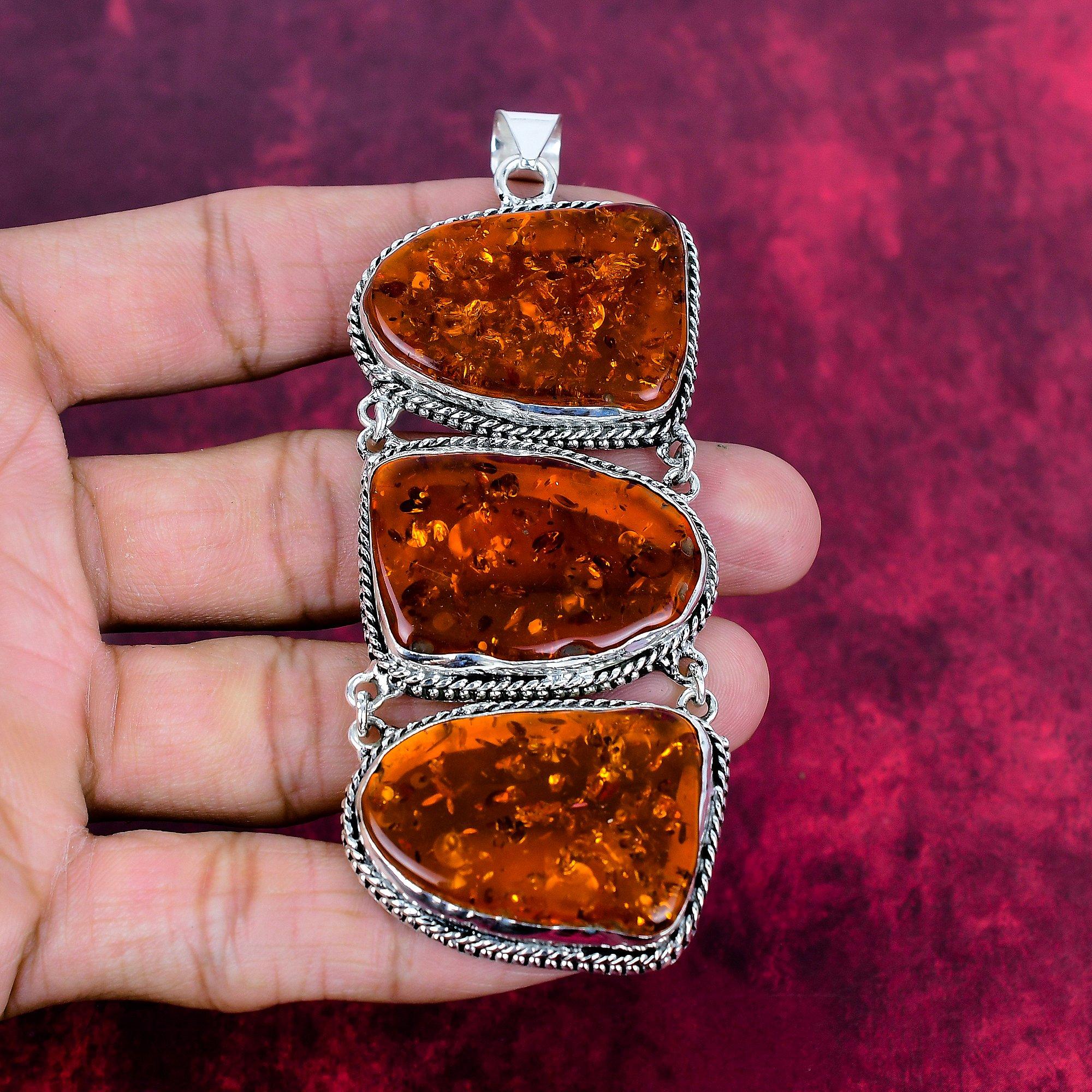 

Подвеска из балтийского янтаря, ювелирное изделие из стерлингового серебра 925 пробы с драгоценным камнем, подвеска ручной работы в подарок для любви 3.93 Inches