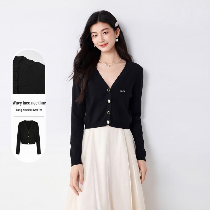 FivePlus Embroidered V-Neck Cardigan M