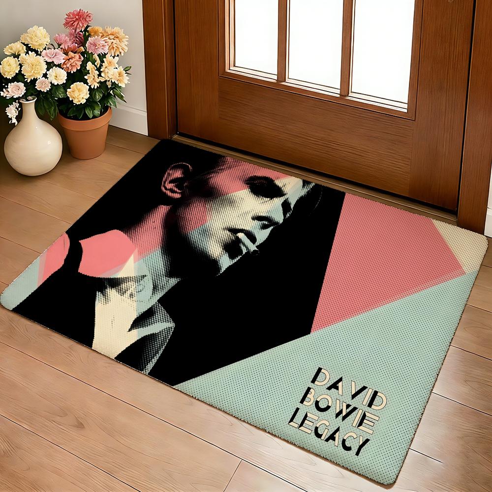 Tappetino David Bowie Living Morbido Flanella Spesso Antiscivolo per Soggiorno Camera da Letto Cucina Tappeti Decorativi