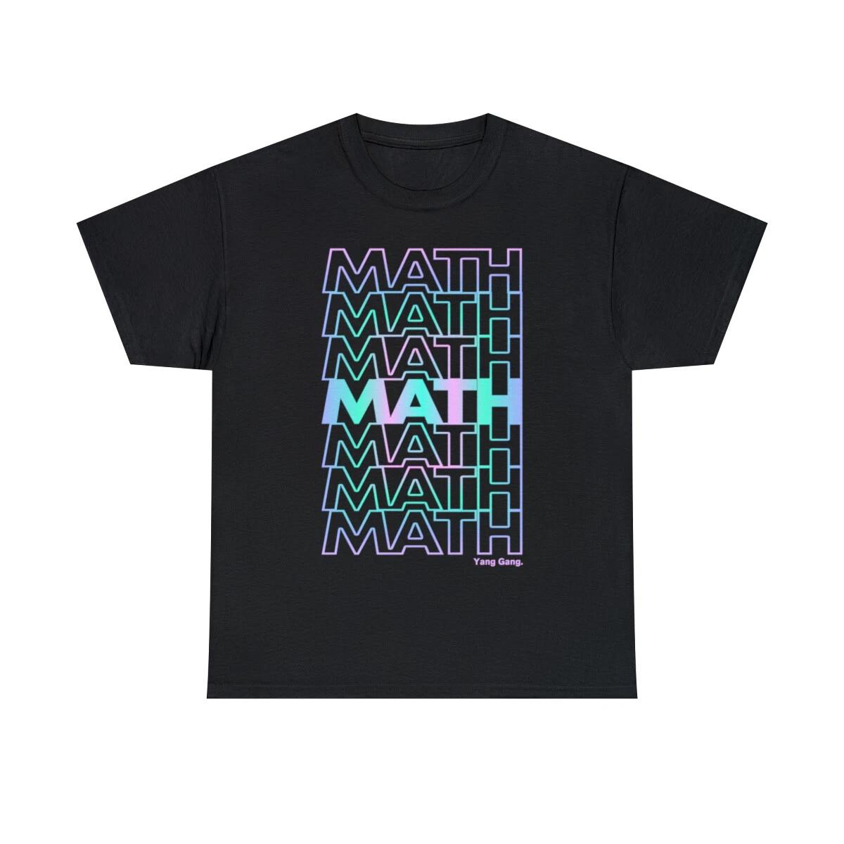 Math Retro Mathematics Graphic Tee Shirt, S-5XL XL