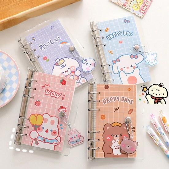 1 Set Scrapbook Notebook Refillable Loose Leaf Detachable Thickened Paper No Ink Bleeding Smooth Writing 100 Sheets Diary Notebook School Accessory