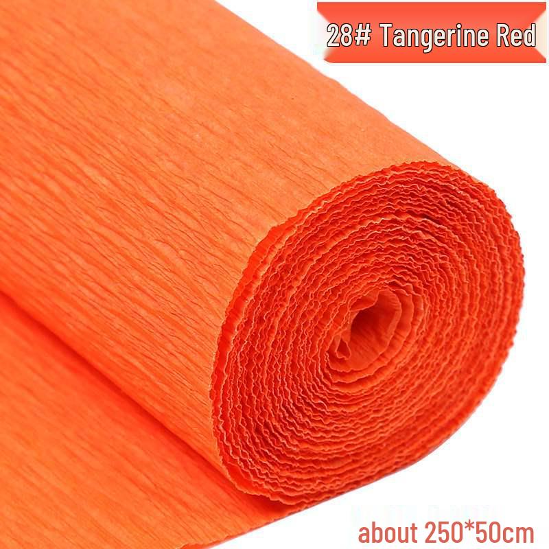 Thickened Colored Crepe Paper for DIY Flower Making: Pleated, Rolled Edge Handmade Material.