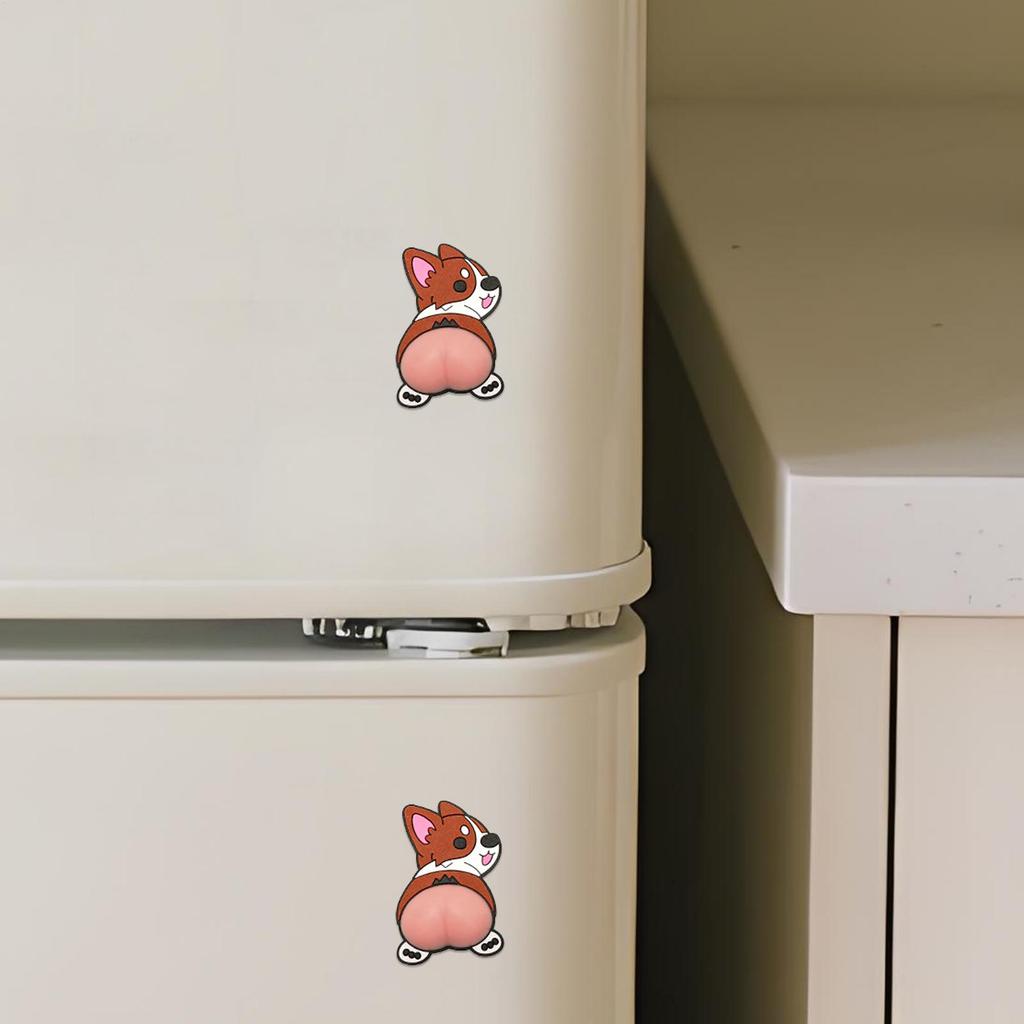 Door Handle Protector 3D Silicone Anti-collision Cute Dog Self Adhesive Pad Door Wall Protector for Hitting Swinging Pinch