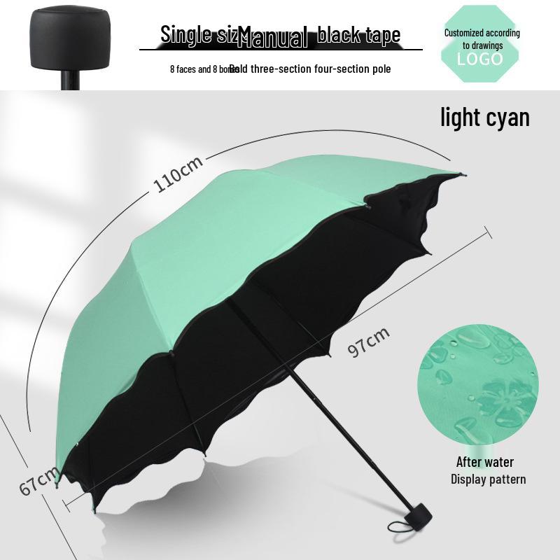 Automatic 60-Rib Folding Umbrella with UV Sun Protection