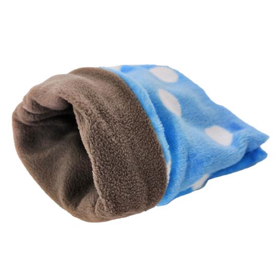 

Polka Dot Lovely Plush Sleeping Bag Mini Pet Bed Nest for Guinea Pig Hamster синий