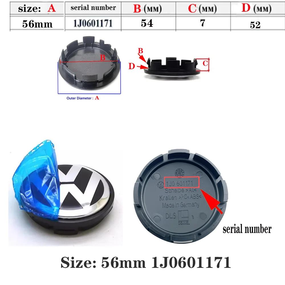 For Volkswagen 4pcs 55mm 56mm 65mm 70mm Car Wheel Center Hub Caps Cover for VW Volkswagen Golf Polo Passat Touran CC B5 B6 B7 Jetta accessories AVZ1