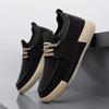 Leather Casual Shoes Men 2025 New Lace-up Thick Sole Casual Sneakers Versatile Leather Muffin Shoes Elevated Male Board Footwear