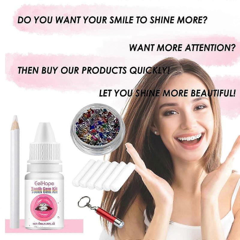 Tooth Gem Kit, DIY Crystals Jewelry Kit Teeth Gems Kit, Fashionable Tooth Gems Kit for Teeth, Teeth Jewelry Starter Kit
