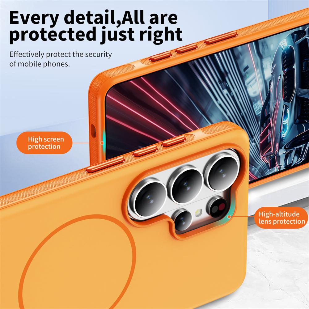 Folding Invisible Stand Bracket Magnetic For Magsafe Cases For Samsung Galaxy S26 S25 FE S24 S23 Ultra Plus PC Shockproof Cover