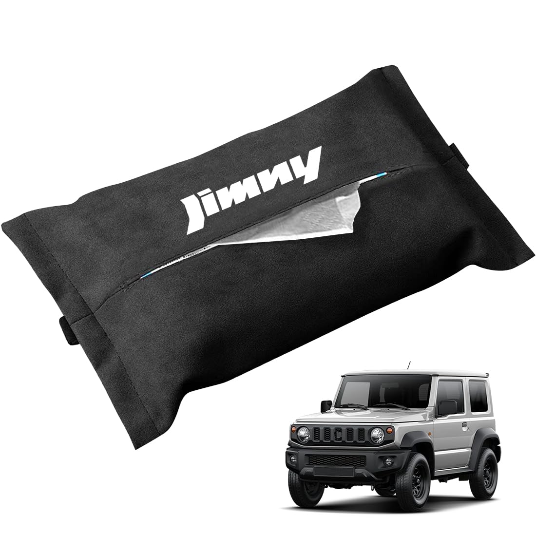 

OuTLife Jimny Custom Car Tissue для нового Jimny и более поздних моделей Совместим с Jimny Sierra Вмещает все Роскошный дизайн с легким и изготовленным на заказ Чехлом/Держателем чёрный