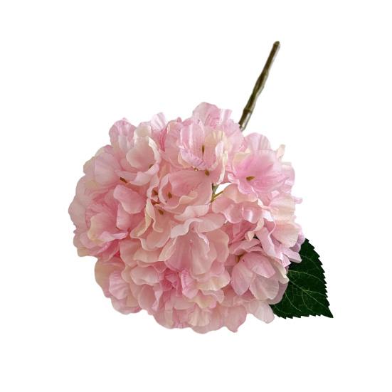 Large Hydrangea Artificial Flowers Full Bloom Faux Silk Hydrangeas with Stem for Home Wedding Party Decor Table