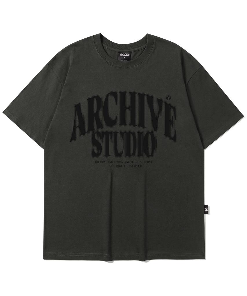 ANOTHER ARCHIVE Noise Archive Studio Short Sleeve T-Shirt_Navy