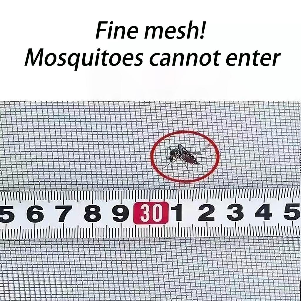 Latest mosquito and insect screen window with side zipper design, self-adhesive and customizable size