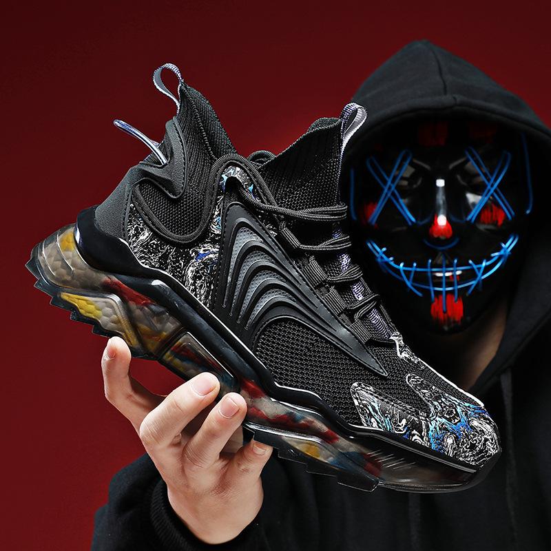 2026 large size mesh shoes men's summer breathable thin mesh sports leisure running fly knitting sports shoes dad shoes