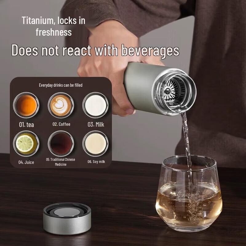 Fuguang Pure Titanium Vacuum Insulated Portable Tea Mug