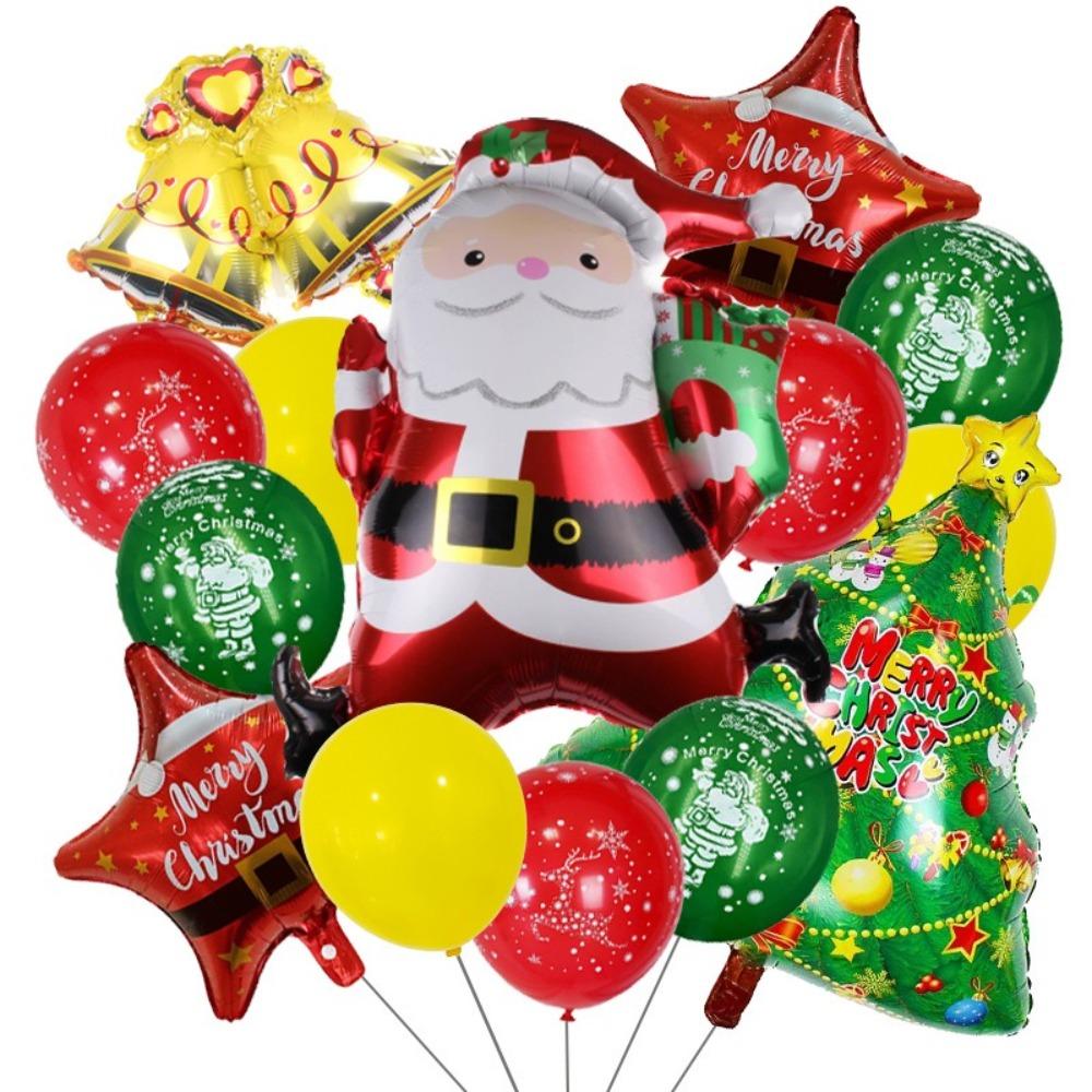 Party Props Xmas Foil Balloons DIY Inflatable Balloon New Christmas Balloon  Home Decoration Set 2