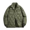 Padded Clothes Men's Winter Trend Casual Loose Padded Clothes Thickened Warm Rhombus Quilted Lapel Padded Jacket