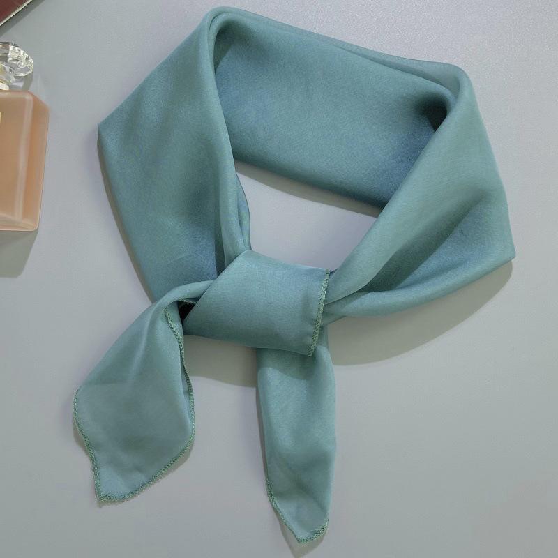 

White Mulberry Silk Square Scarf: Women s Sun and Neck Protection Shawl