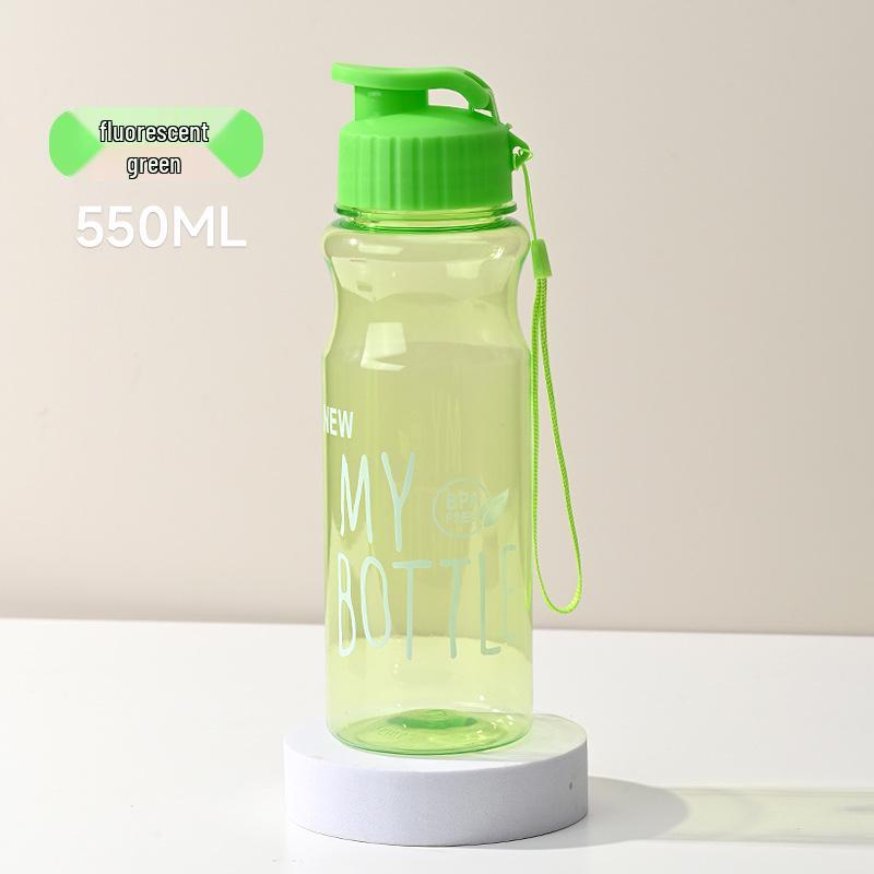 

Custom Logo Student Sports Water Bottle - Durable, Portable, Drop-proof PET Summer Cup 550ml Not for Boiling Water