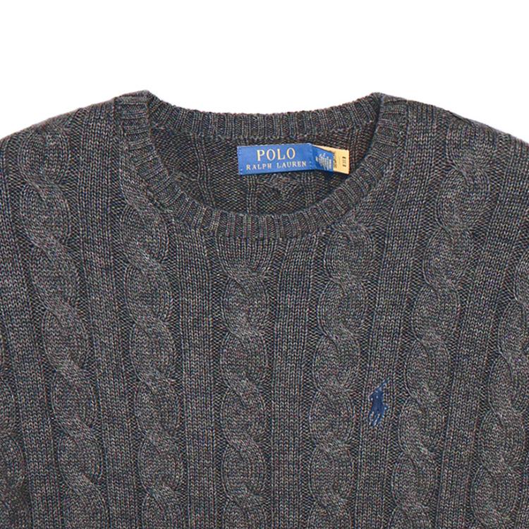 Polo Ralph Lauren Ss23 Round Neck Solid Color Simple Long Sleeve Sweater Men sweater Dark-Gray 710775885-041