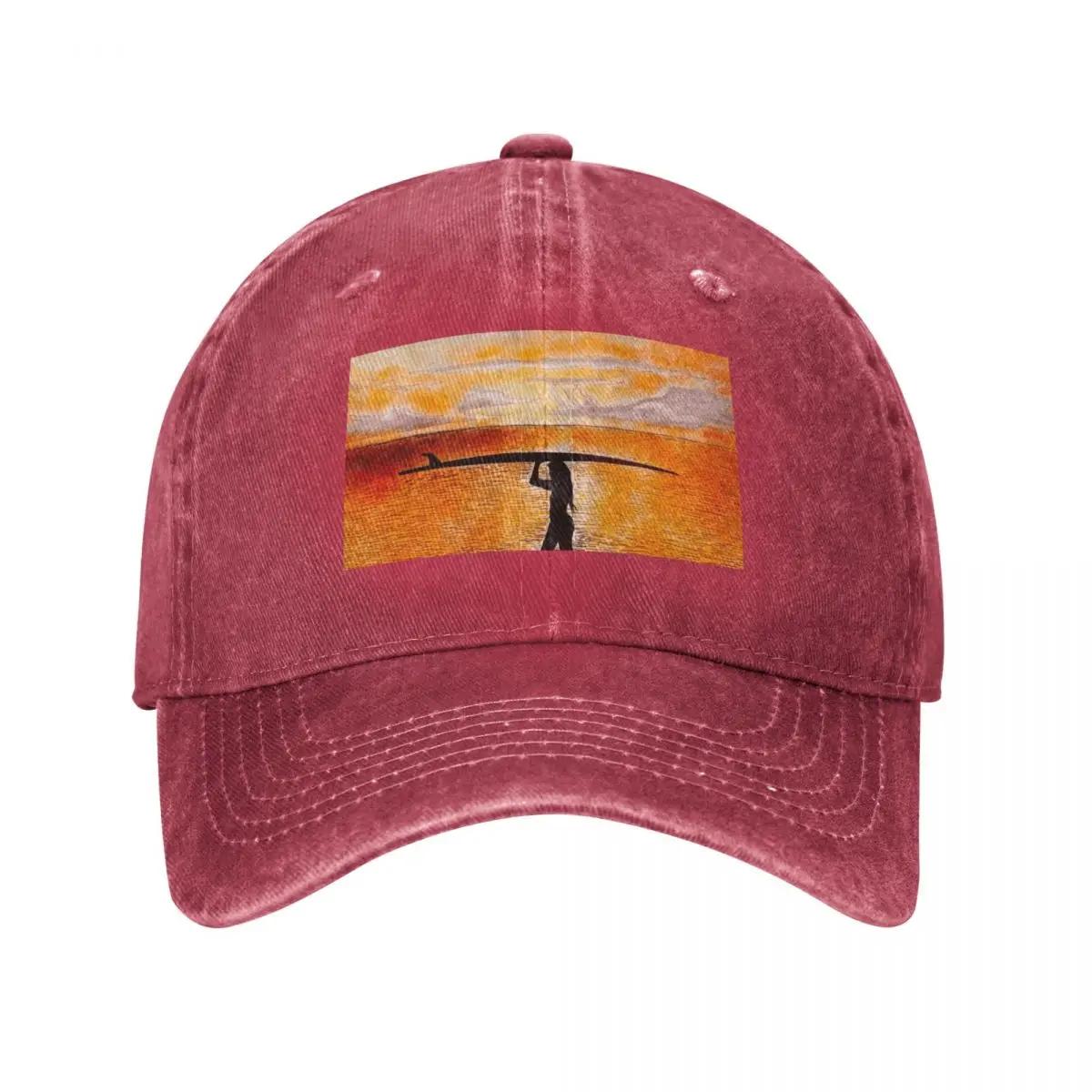 SURFER GIRL Baseball Cap Golf custom caps sun caps hiking hat Hats Women Unisexs