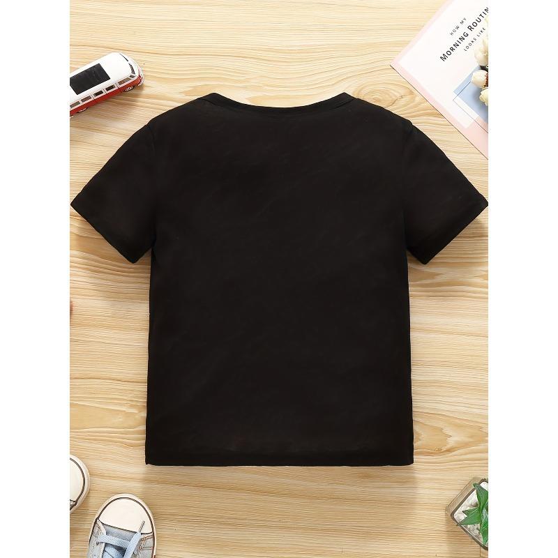European sizes Boys Graphic Tee Level 100 Days of School Unlocked Black T-Shirt | Colorful Pixel Art Gems, Fun Playful Game Inspired Design,