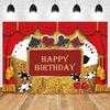 Birthday Party Backdrop Decor Red Carpet Film Cinema Movie Poker Playing Card Casino Photographic Background Photo Studio Props