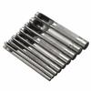 Hollow Punch Tool Kit 9 Piece Set for Leather Gasket and Sheet Metal Carbon Steel Punches with Easy Grip Knurled Handles