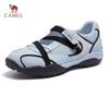 Women's Ballet Style Colorblock Hook and Loop Patchwork Thin Sole Casual Shoes L26M577016