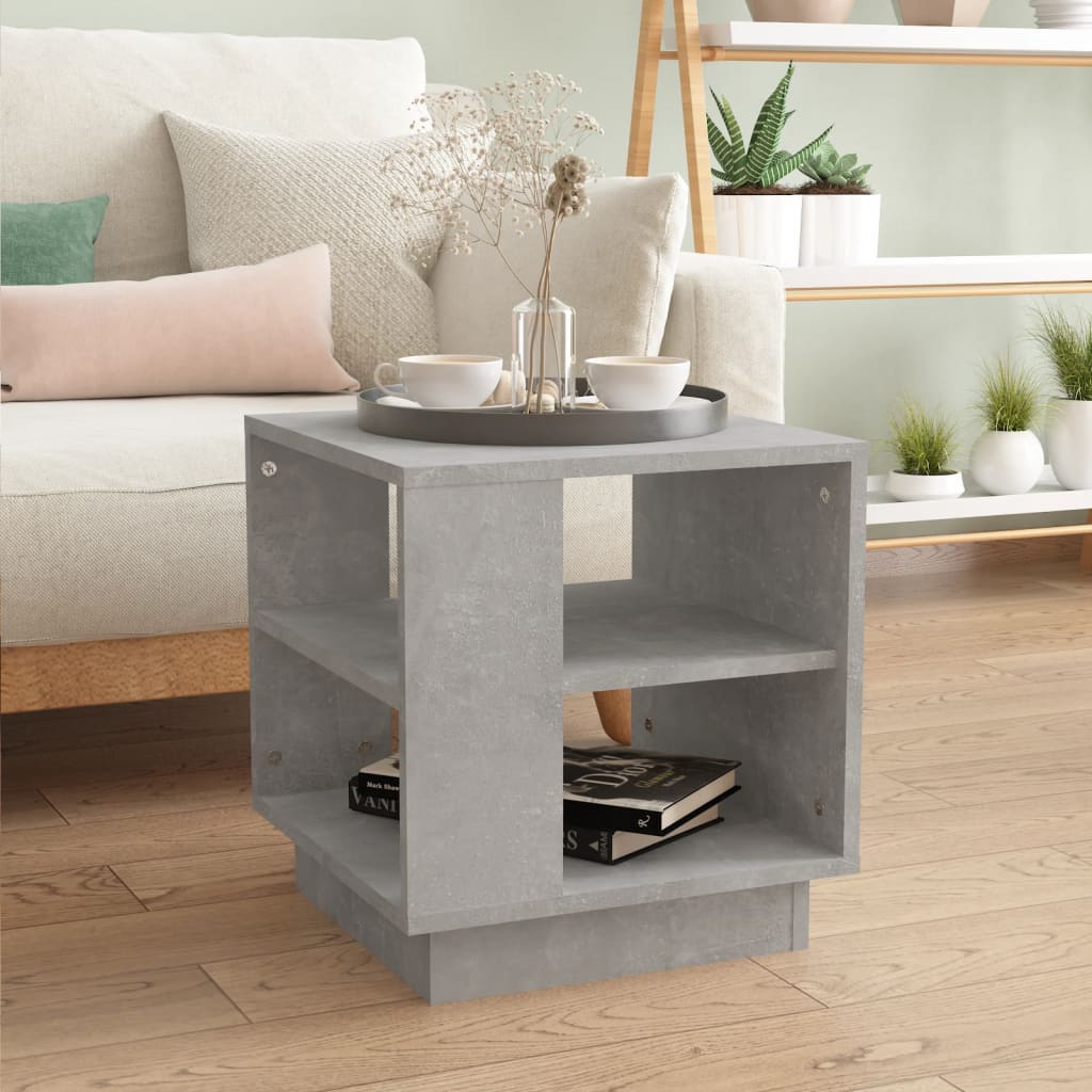 Coffee Table Concrete Gray 40 x 40 x 43 cm Engineered Wood