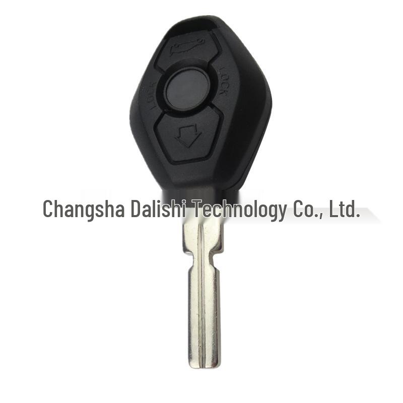 BMW Compatible Car Key Shell for E38, E39, E46, 3 Series, 5 Series, EWS, Straight Key Replacement (No Logo)