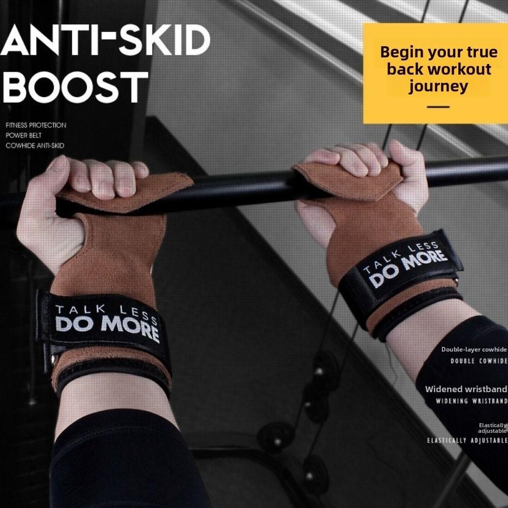 1 Pair Thicken Fitness Power Straps Non-slip Deadlift Power Straps Sports Wrist Pads  Build Muscle