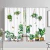 Watercolour Leaves Hummingbird Curtains Living Room Bedroom Home Decor Curtains Floral Polyester Shower Curtain with Hooks