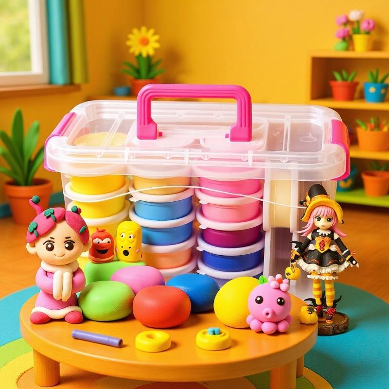 Ultra-light Modeling Clay Set for Kids - Space Colors, Ideal for Kindergarten & Primary School