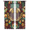 Mexico Bird Sunflower Bedroom Transparent Sheer Curtains Holiday Decoration Window Voile Tulle Curtain