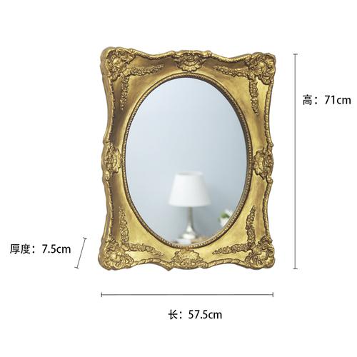 

Макраме настенное зеркало эстетический дизайн винтажное искусство скандинавская гостиная макияжный комод роскошный дизайн украшения Maison Home Decor 57.5x71cm золотой