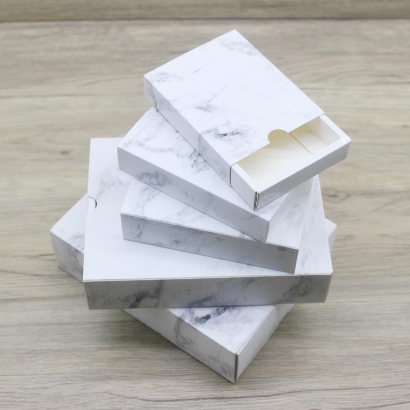 10pcs New Marble Pattern Gift Box British and American/French National Stamp Wedding/Candy Box