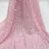 Tessuto di Pizzo Ricamato Full Paillettes Lucide Multicolore Materiale da Cucito Fai da Te per Abito da Sposa Tessuto Decorativo per Abbigliamento