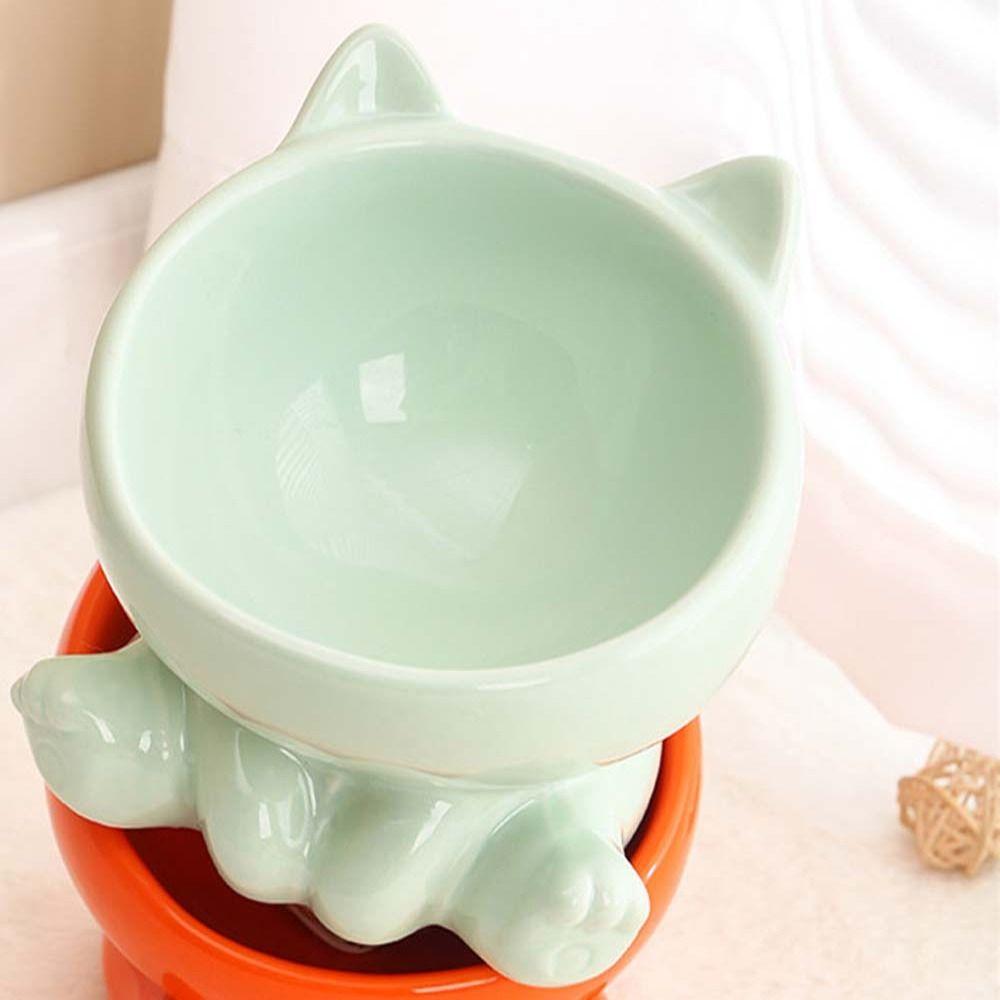 Cat Feeder Supplies Puppy Kitten Cat Food Bowl Water Feeder Container Pet Feeding Bowl Pet Supplies
