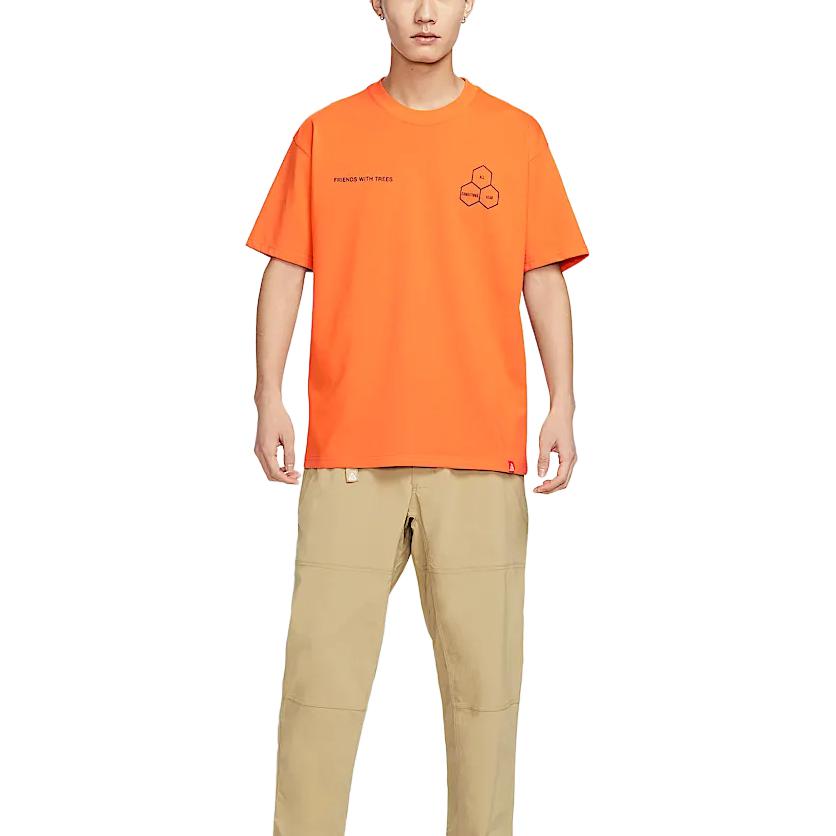 Nike ACG Series Walking Tree Quick-Dry Comfortable Crew Neck Short Sleeve T-Shirt Men Tops Safety-Orange HJ0797819