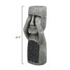 Polyresinová Velikonoční Ostrovní Soška, Zábavný Ahu Moai, Z Monolitické Sochařství, 25 Cm