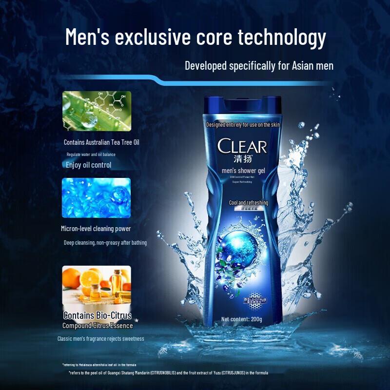 Clear Men Balancing Oil Control Cool & Refreshing Shower Gel