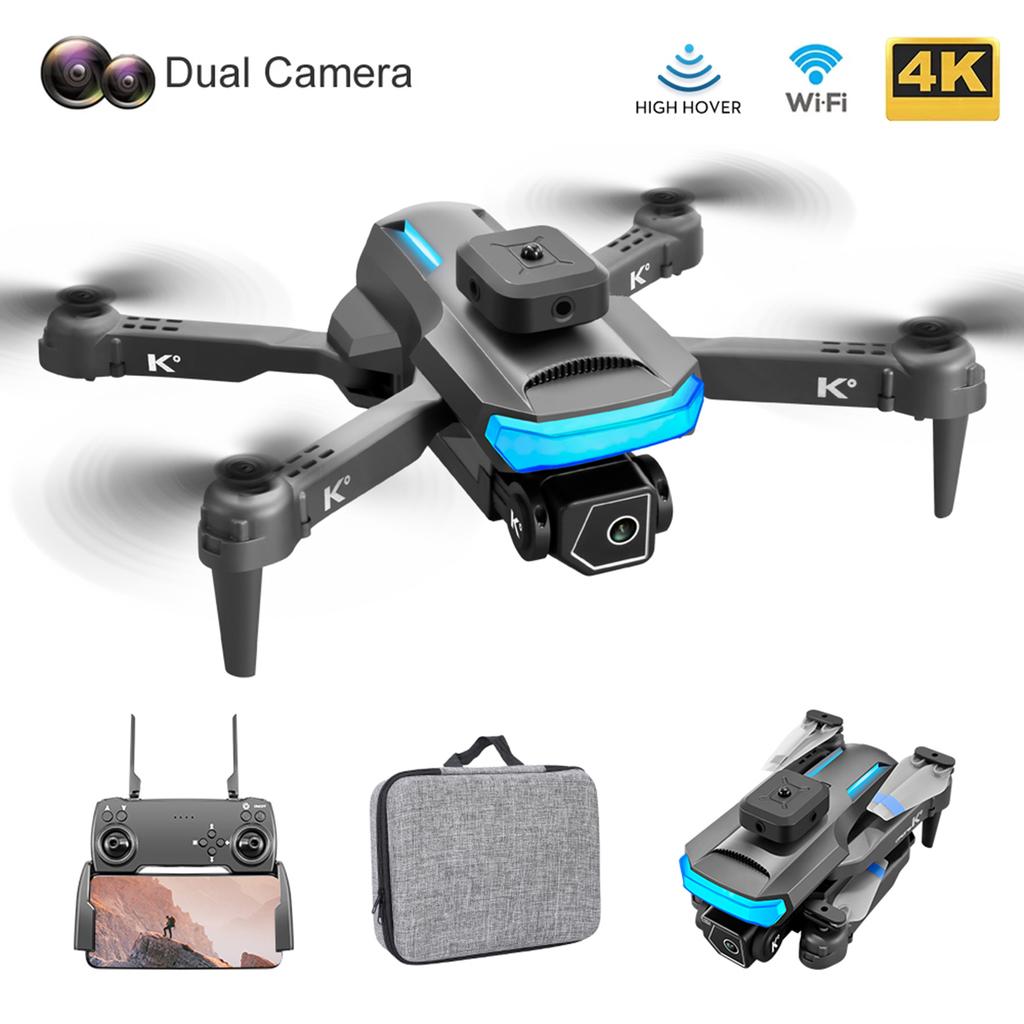 Remote Control Drone with Daul Camera 4K 4-Sides Obstacle Avoidance Optical   Positioning   Foldable Quadcopter with Storage Bag 3 Battery