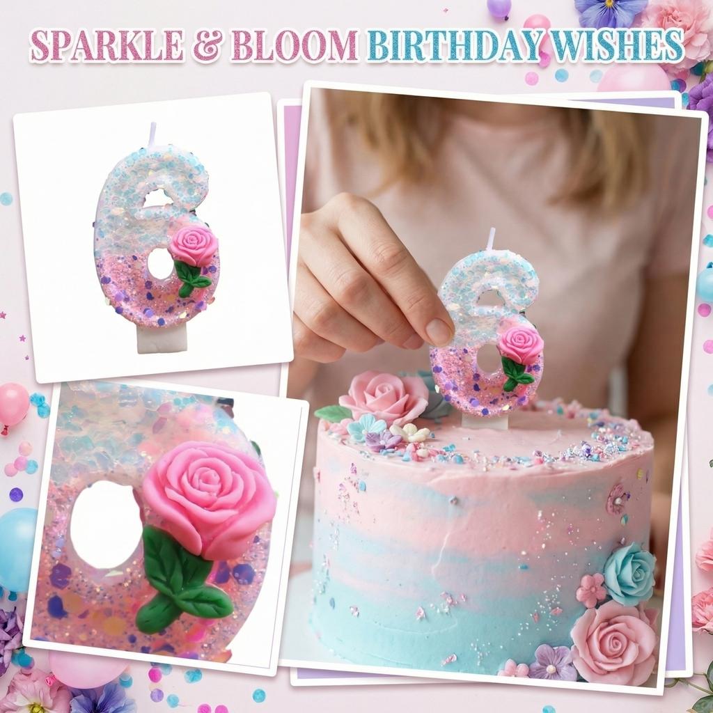 Fashion Cartoon Creative Birthday Candles Party Digital Candles
