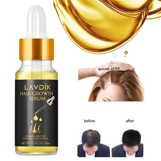 LAVDIK 20ml Hårvekstserum Eterisk Olje Reparer Skadet Nærende Væske