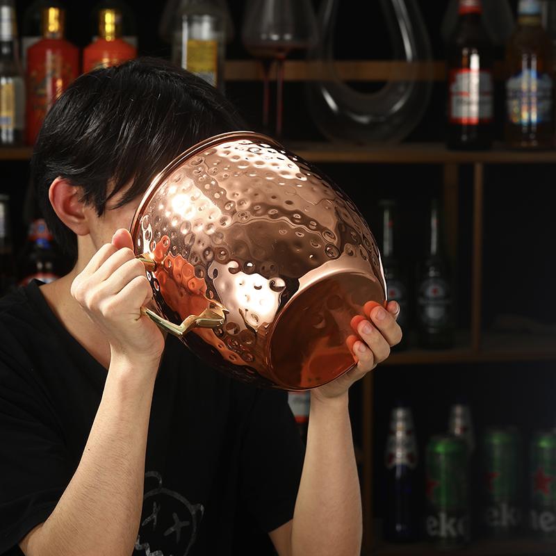 Tazza Extra Large 5L Martellata Moscow Mule Mega Tazza Tazza Secchiello Ghiaccio Moscow Mule
