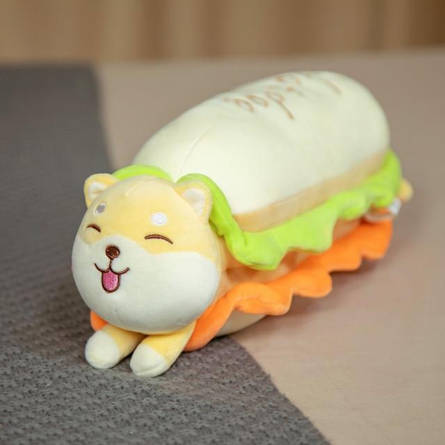 

Kawaii Dog Bun Turn To Shiba Inu & Husky Плюшевые игрушки Длинная подушка для хлеба с маслом Мягкие игрушки Прекрасные подарки 40cm