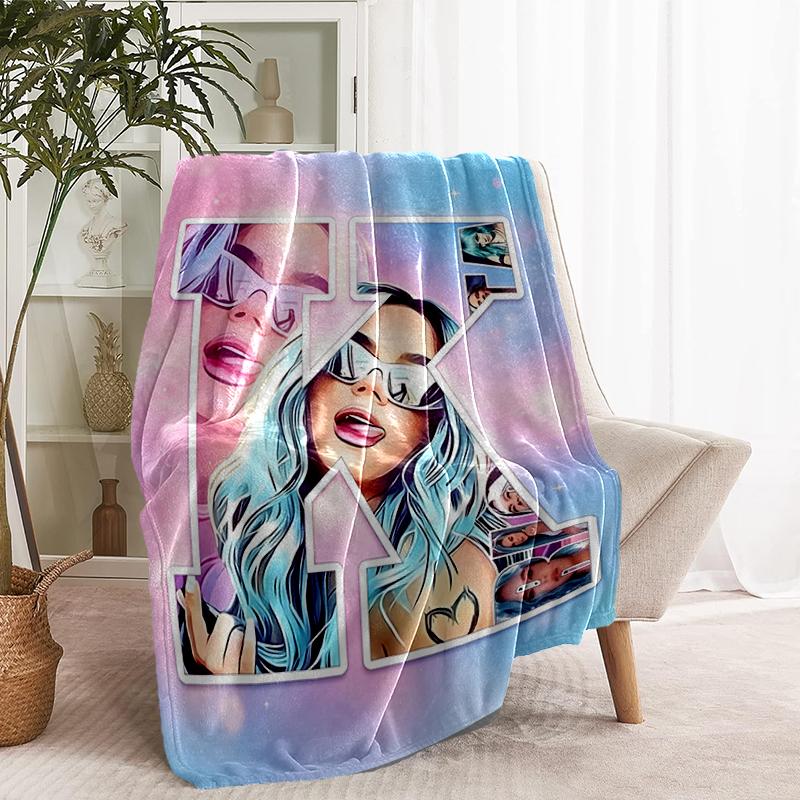 Karol G Print Blanket - Soft & Comfortable, for Bedroom, Travel, Sofa, Home Decoration - Birthday Christmas Gift for Friend