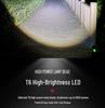 High-Power T6 LED Flashlight: USB Rechargeable, Zoom, Long-Range, Multi-functional, Detachable Torch