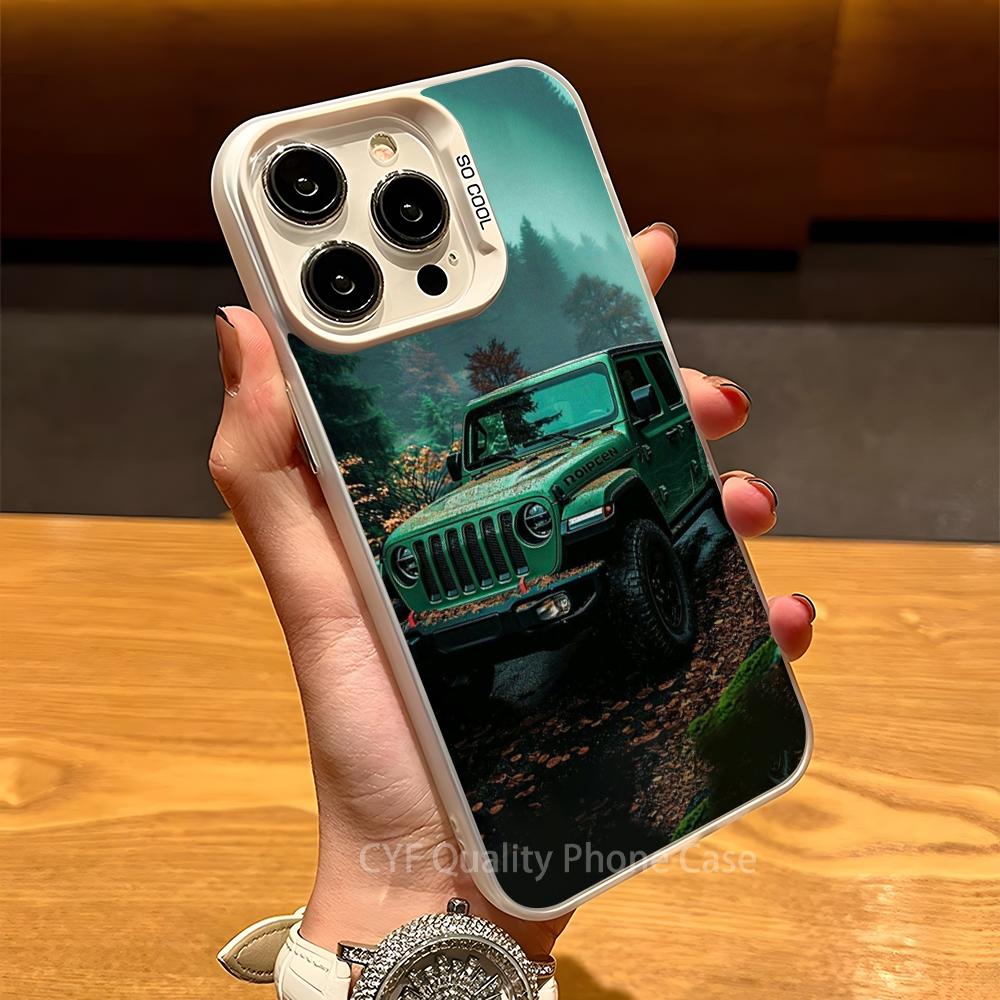 

Cool Jeeps off-road SUV Phone Case For iPhone 11 12 13 14 15 16Pro Max Plus Protect Plating Phone Cover iPhone16promax
